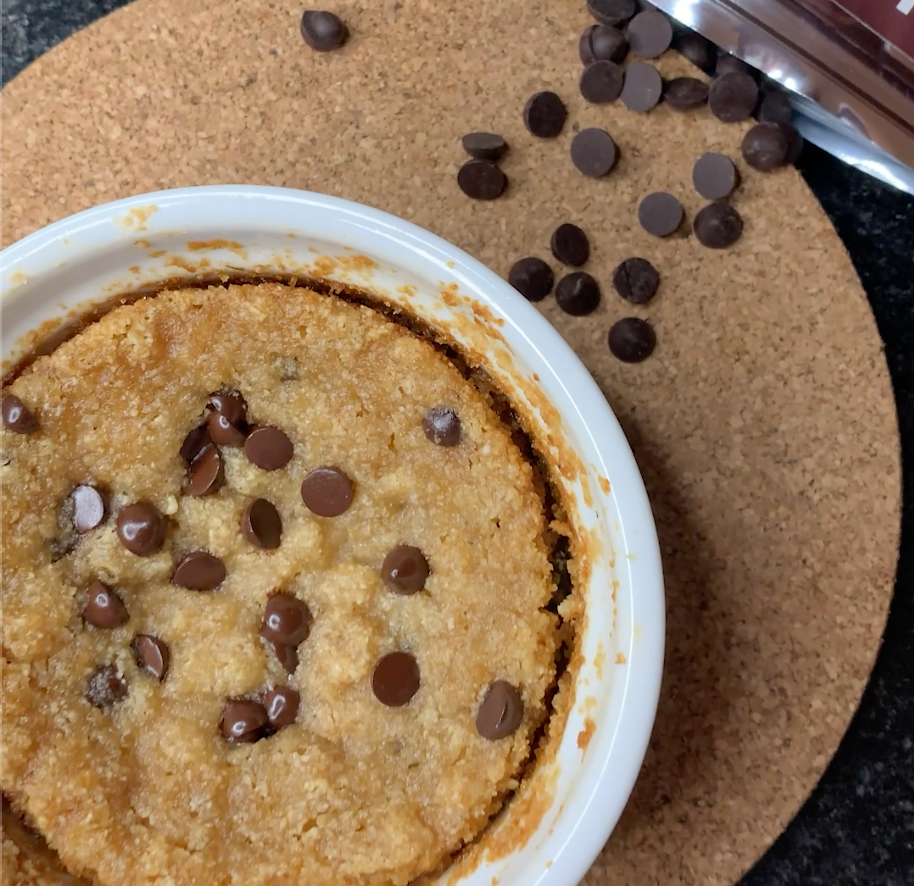 Vegan Glutenfree Chocolate Chip Cookie Mug Cake