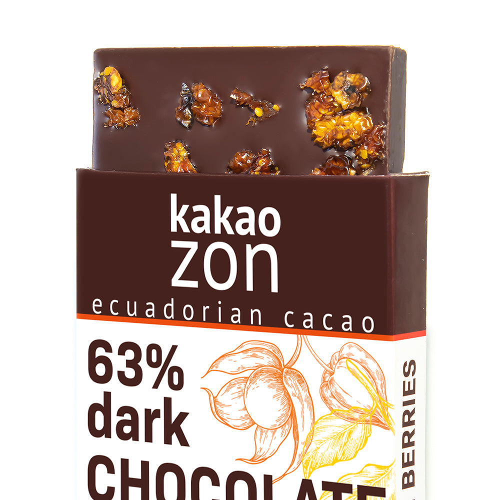 半額ストア Chocolate Dark 63% KakaoZon with Bar 2.82oz • Goldenberries 洋楽