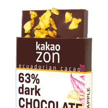 Load image into Gallery viewer, KakaoZon 63% Dark Chocolate with Pineapple • 2.82oz Bar