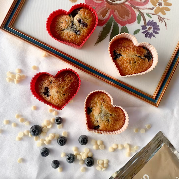 White Chocolate Chip Blueberry Muffins