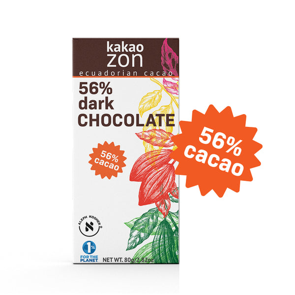 KakaoZon 56% Dark Chocolate • 2.82oz Bar – KakaoZon.com