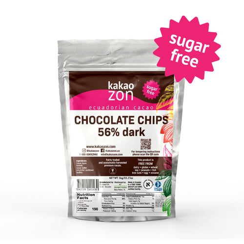 KakaoZon 56% Sugar-Free Chocolate Chips • 35.27oz