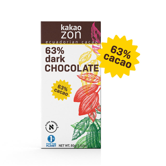 KakaoZon 63% Dark Chocolate • 2.82oz Bar
