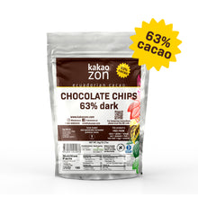 Load image into Gallery viewer, KakaoZon 63% Dark Chocolate Chips • 35.27oz