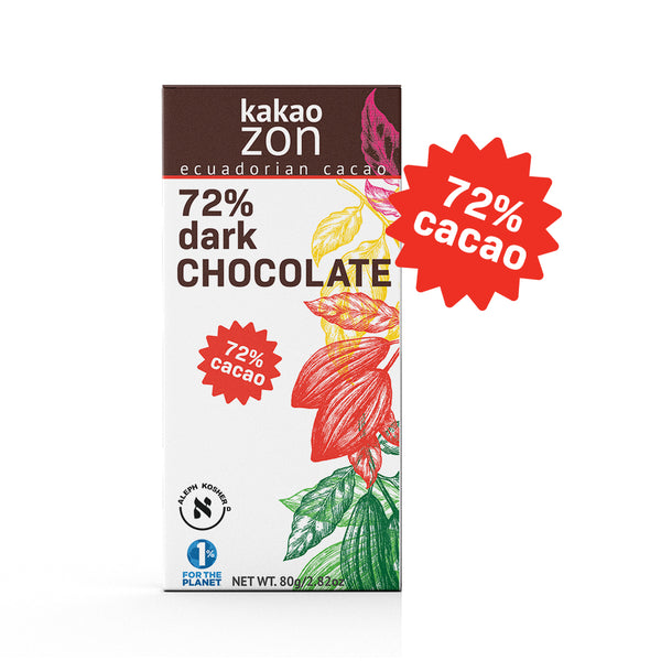 KakaoZon 72% Dark Chocolate • 2.82oz Bar – KakaoZon.com