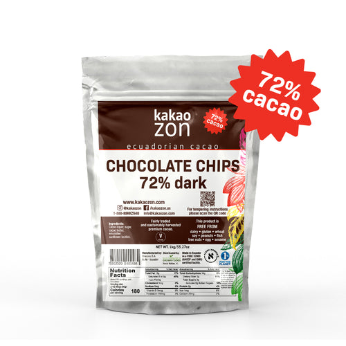 KakaoZon 72% Dark Chocolate Chips • 35.27oz