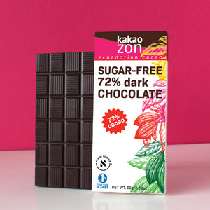 KakaoZon 72% Sugar-Free Chocolate • 2.82oz Bar