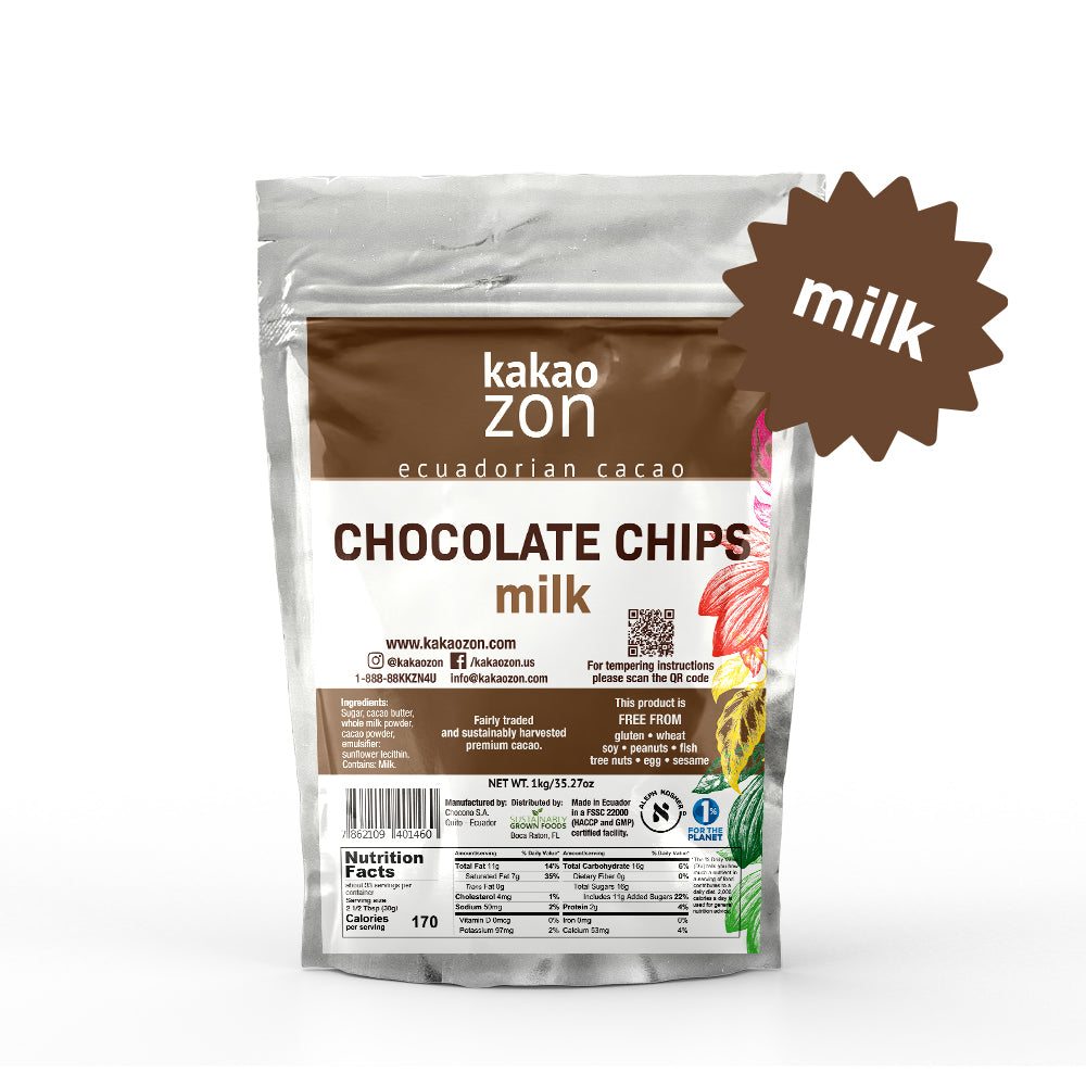 KakaoZon Milk Chocolate Chips • 35.27oz