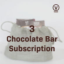 Load image into Gallery viewer, Vegan 3 Chocolate Bar Subscription
