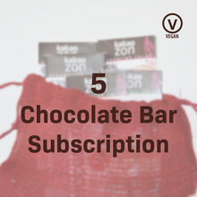 Load image into Gallery viewer, Vegan 5 Chocolate Bar Subscription
