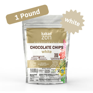KakaoZon White Chocolate Chips • 1 lb